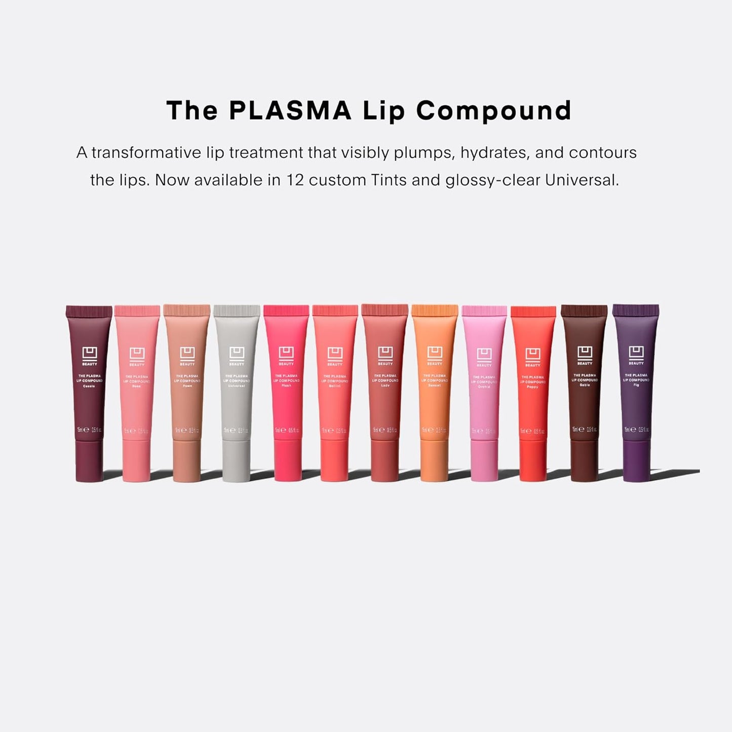 U Beauty The PLASMA Lip Compound - Anti-Wrinkle & Anti-Aging Treatment - Clear Plumping Lip Gloss with Hyaluronic Acid for Deep Hydration - Salicylic Acid, Vitamin E, & Peptides Contour Lips, 15 mL