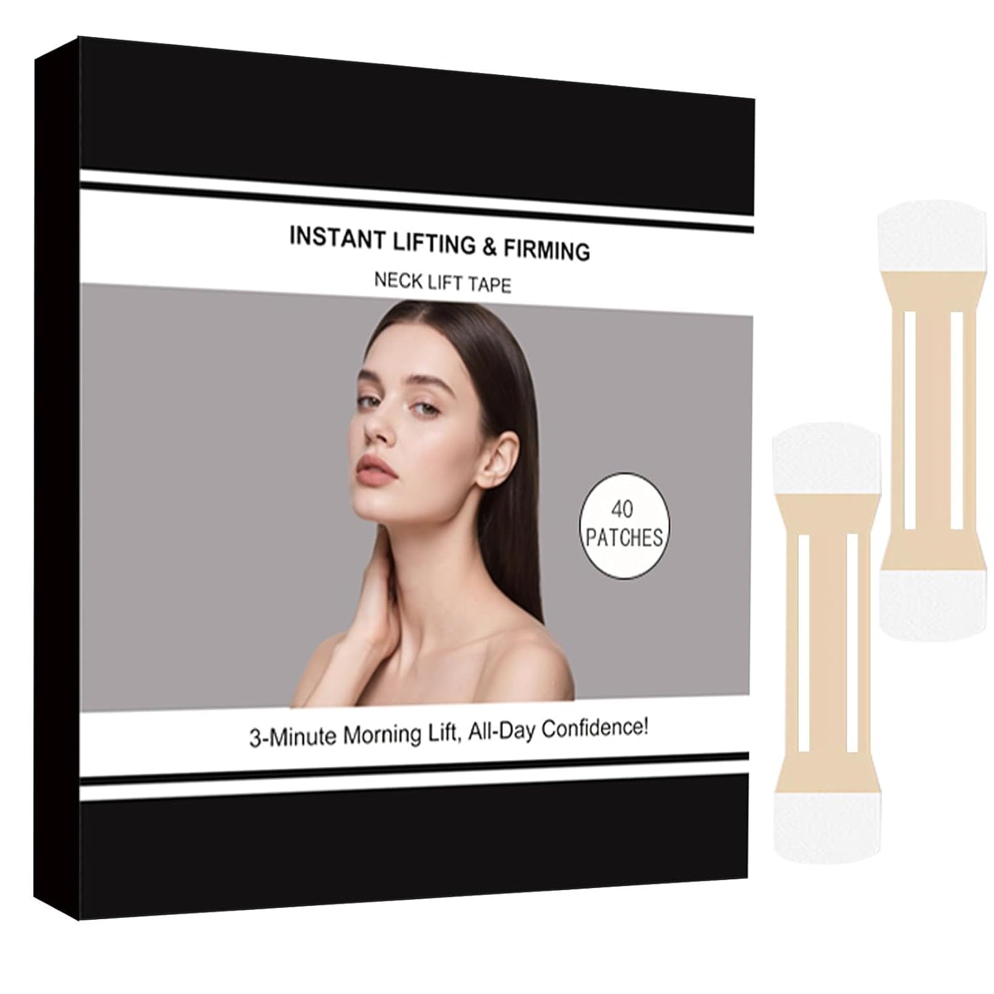 Neck Lift Tape-40 Neck Wrinkle Tape Instant Necktape Lift, Breathable Lift Strap Tightening Tapes for Necks Face Jaw Firming Neck Skin (m)