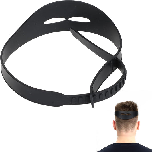 Neckline Shaving Template Soft Adjustable Hair Trimming Guide Band Black Silicone Hair Cutting Guide Tool Easy Use DIY Self-Haircutting System for Home Hair Clipper Cuts Accessories Men