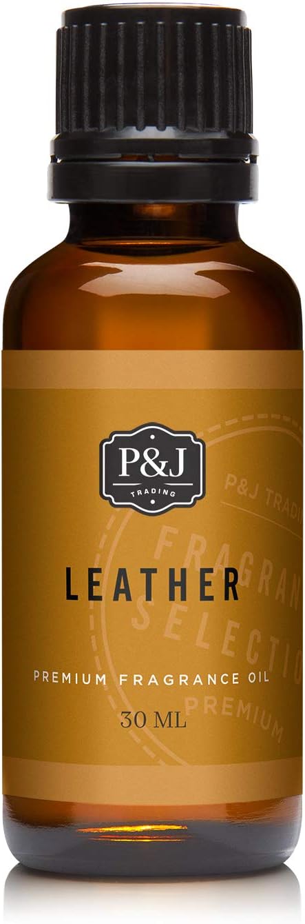P&J Trading - Leather Scented Oil 30ml - Fragrance Oil for Candle Making, Soap Making, Diffuser Oil