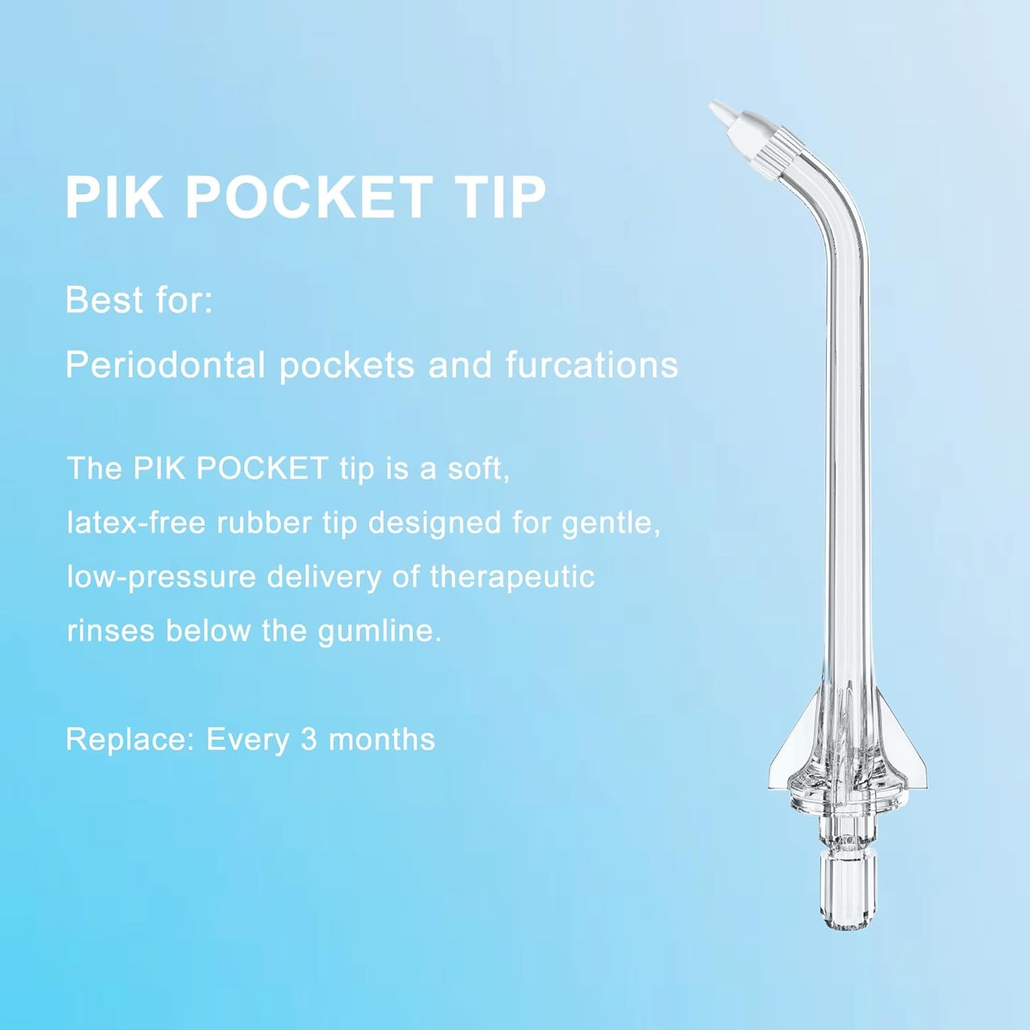 Replacement Head Compatible with AquaSonic Aqua Flosser,Periodontal/Pocket Tips Oral Irrigator Jet Tips