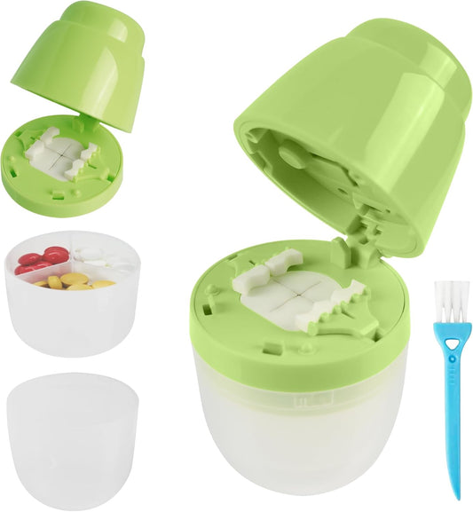 Multi-Function Pill Cutter, 1/2 and 1/4 Pill Splitter for Small and Tiny Pills,Portable and Adjustable Cutter,Storage Case