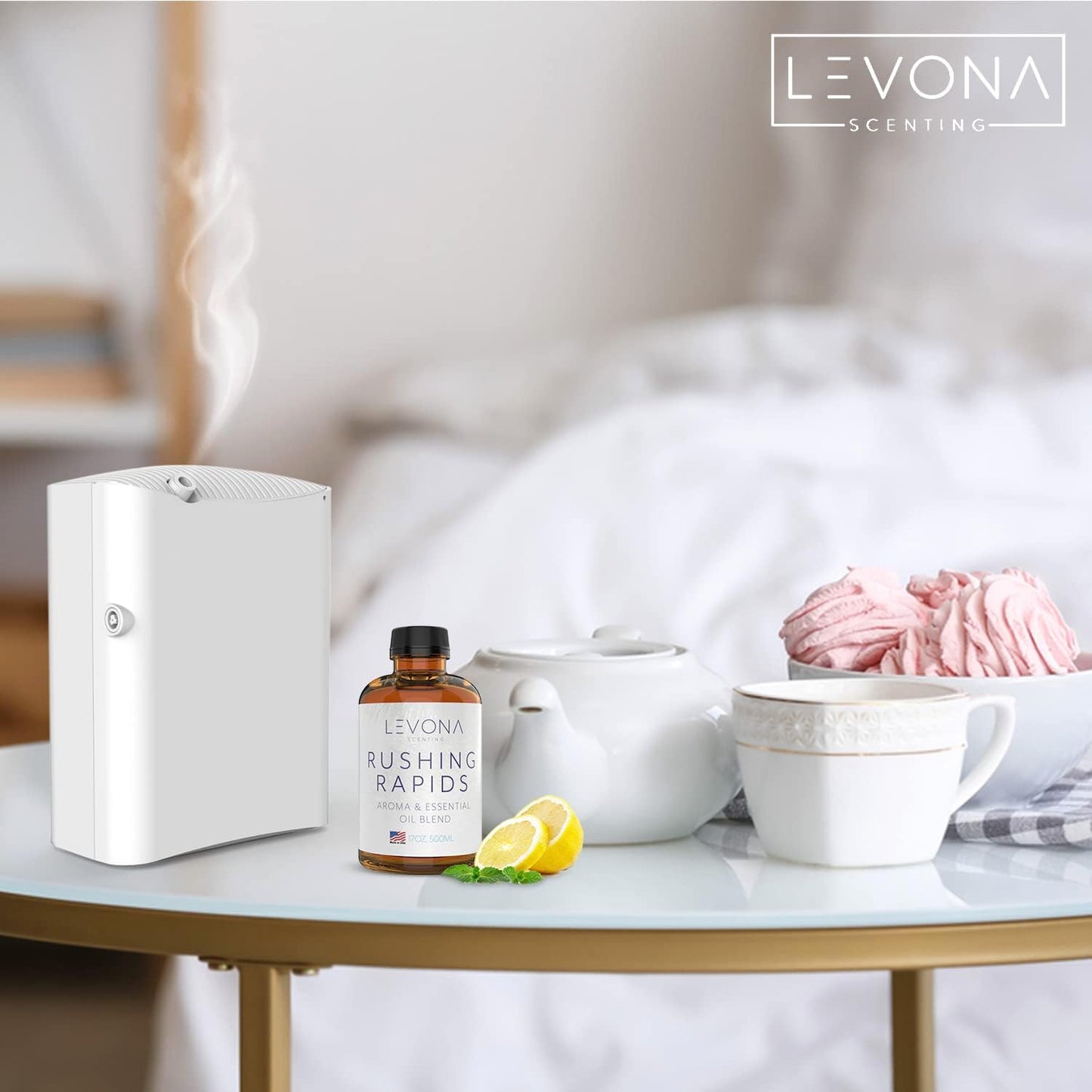 Levona Scent Essential Oils For Diffusers For Home: Hotel and Home Luxury Scents Oils For Diffuser - Rushing Rapids Scented Oil With Citrus Essential Oils And A Touch Of Vanilla Fragrance Oil - 500 Ml