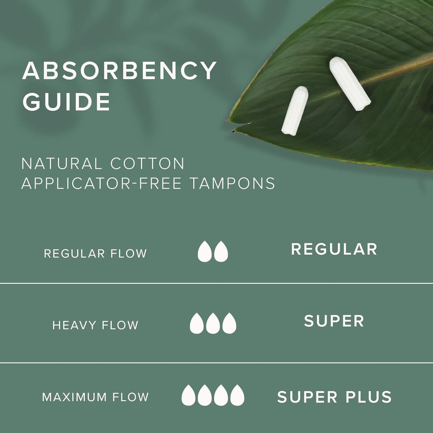 Veeda 100% Natural Cotton Tampons Super Absorbency - Non-Applicator Tampons with leak proof protection - Unscented, Chlorine & Toxin Free - 16 Count