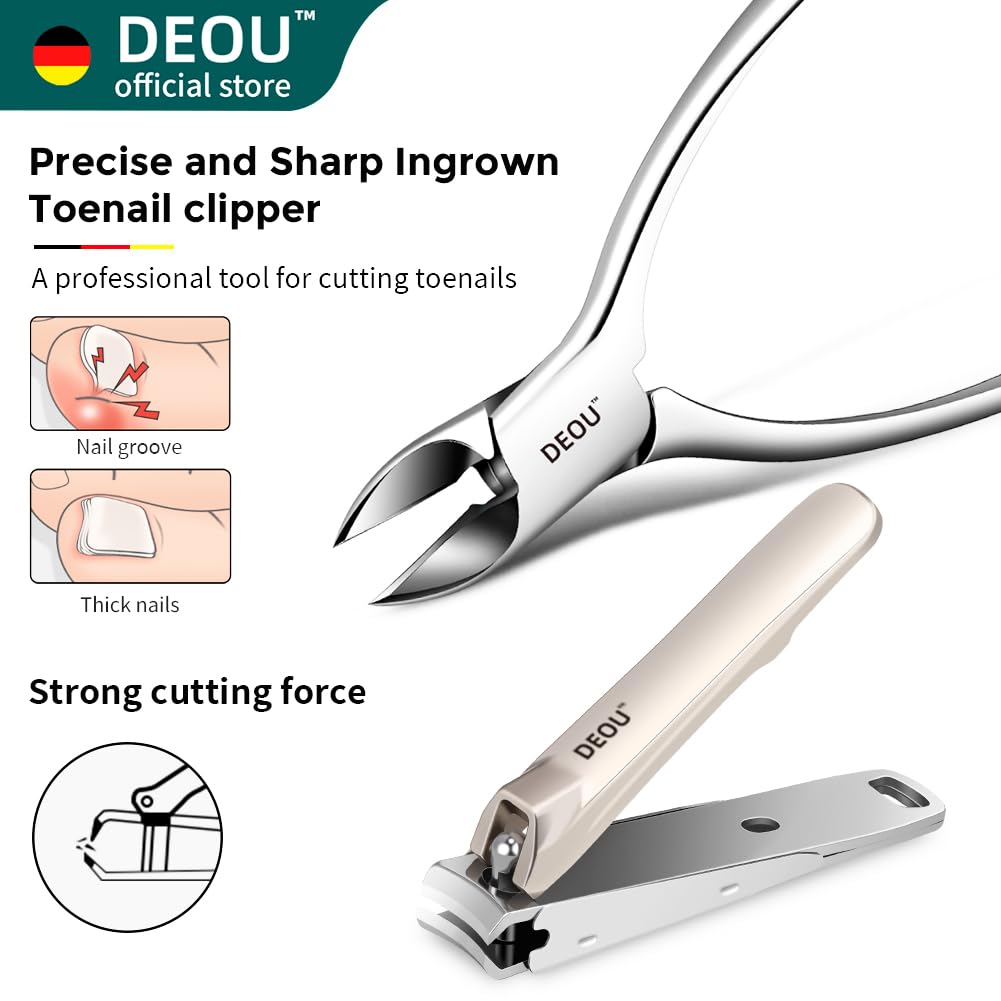 13pcs Women Nail Grooming Kit Stainless Steel Professional Manicure Set Nail Care Tools with Luxurious Portable Travel Case Gift