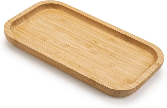 Bamboo Vanity Tray, Bathroom Counter Tray, Toilet Tank Tray, Bathroom Tray for Organizing and Home Decor, 9.8 x 5.5 x 0.8 inch