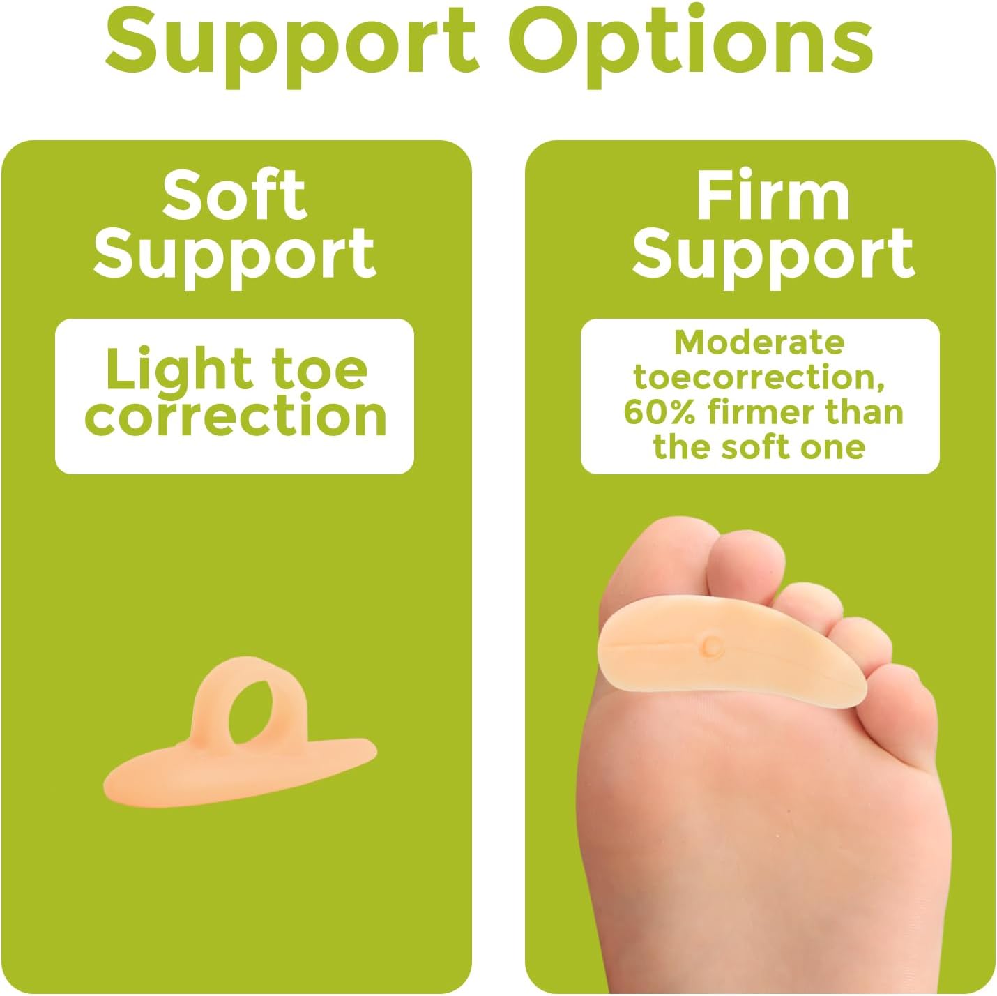 Bukihome Hammertoe Corrector Gel Toe Straighteners - 12 pcs Support Crest for Women & Men - Realign Bent, Crooked, Curled, Claw, Hammer Toes - Beige,Single Loop