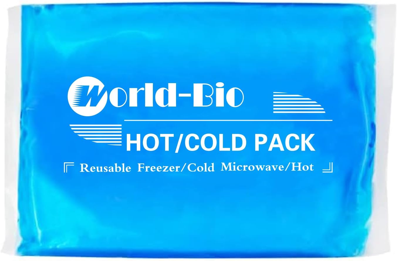 Large Ice Packs for Injuries Reusable Gel(8.3''×12.4''), Flexible Cold Pack for Pain Relief, Hot/Cold Compress Therapy Gel Freezer Pack for Shoulder, Back, Legs, Knee, Surgery, Swelling, Inflammation