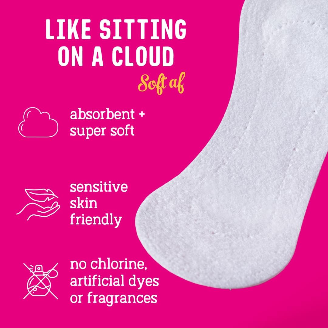 Flo Bamboo Long Daily Panty Liners Unwrapped + Ultra Thin (24 liners)