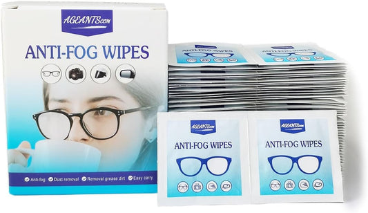 Anti Fog Wipes for Glasses (100-pack) | Pre-Moistened, Quick Dry & Scratch Free for Laptop Screens, Optical Lens, Goggles, Smart Phone Screens and Watch Screens