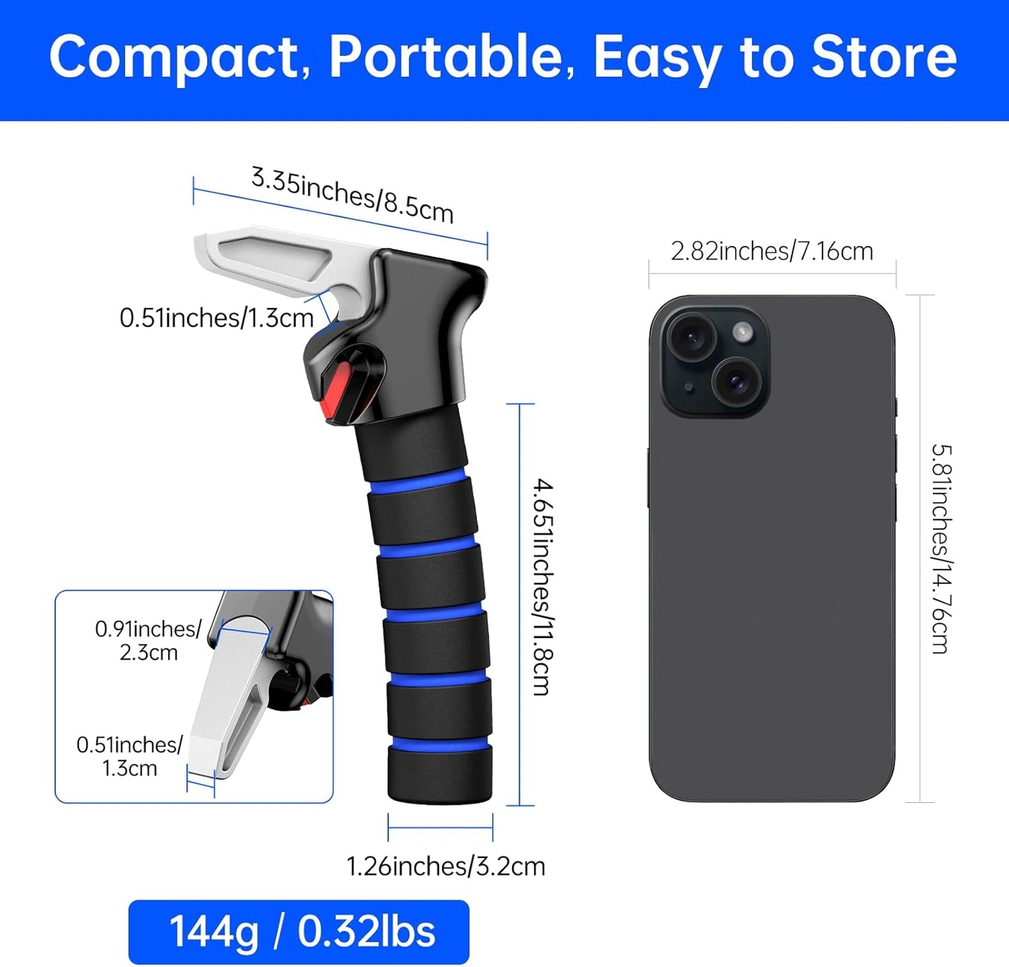 SYMYNELEC Car Door Handle for Elderly: Non-Slip Grip and Sturdy Assist Support - Fits Most Vehicles for Easy Getting in and Out of Car - Helpful for Seniors Handicapped Pregnant Women Children 2Packs