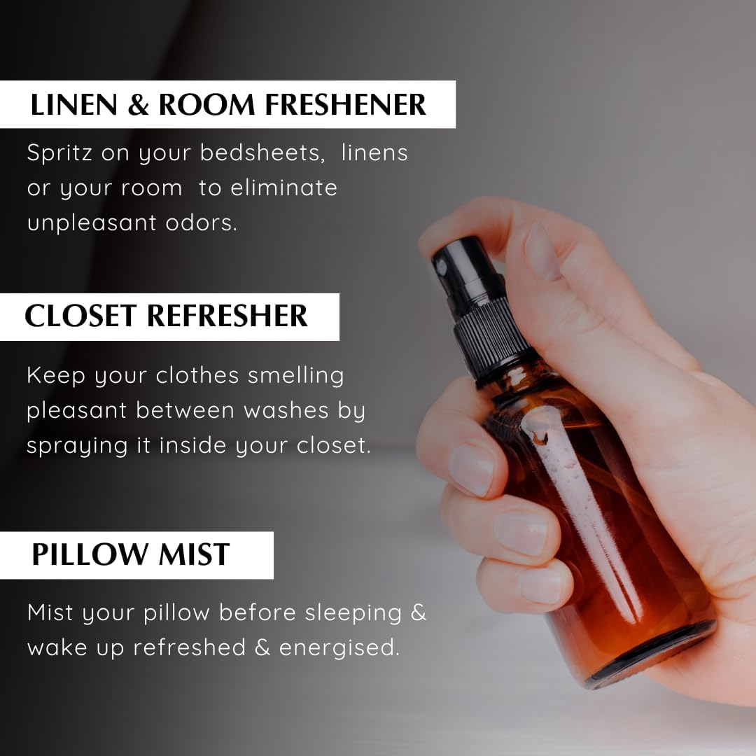 Lemongrass Room Linen & Pillow Spray by Aromafume | 100ml/3.38 fl oz | with Pure Lemongrass Essential Oil | Aromatherapy Spray for Relaxation, Sleep & Stress Relief | Mist for Bedding, Fabrics