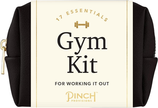Pinch Provisions Gym Kit, includes 15 Personal Care Essentials for Wellness & Beauty, Perfect for Gifts, Gym Bags, Duffle Bags & Lockers (Black)