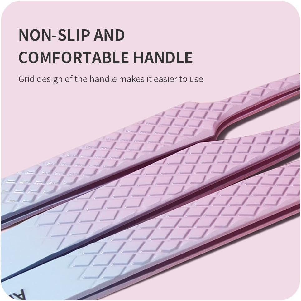 Eyelash Extension Tweezers,Fiber Tip Grip Boot Volume Lash Tweezers,Professional Pointed Lash Extension Tweezers for Easy Lash Application and Removal(2Pcs-F03/04)