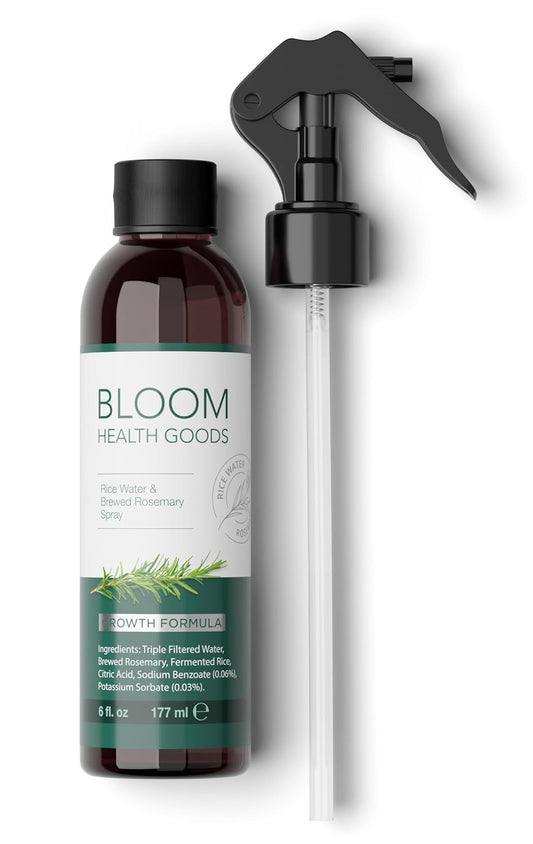 Rosemary & Fermented Rice Water Hair Growth Spray – Whole Plant Natural Ingredients for Strong, Healthy Hair (6 oz)