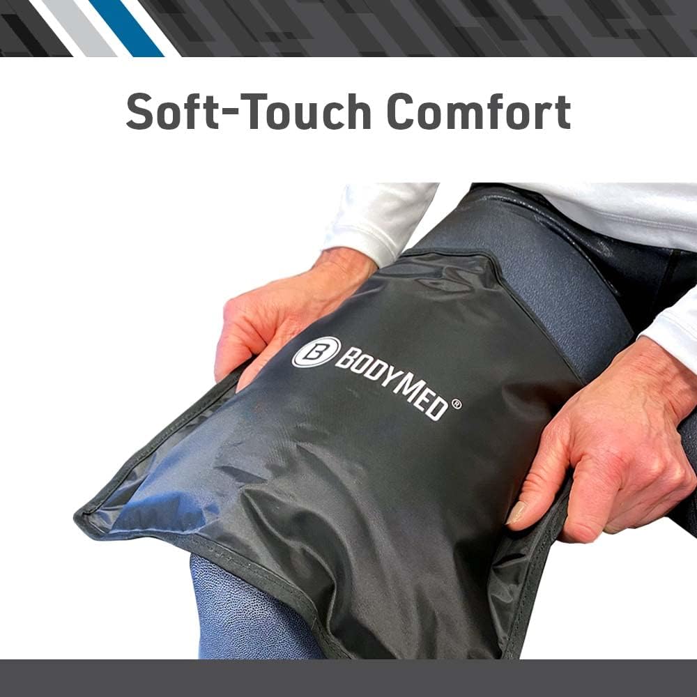 BodyMed Reusable Gel Ice Pack Cold Compress (2-Pack) for Back, Shoulder, Neck, & Knee - Professional Grade Cold Therapy for Injuries, Aches, Swelling, Bruises, Sprains - 12 in. x 7 in. (Half)
