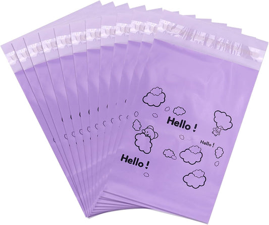 Cute Purple Sanitary Pad Disposal Bags - Pack of 200, 7x12inches Opaque Feminine Hygiene Disposal Bags for Tampons, Liners