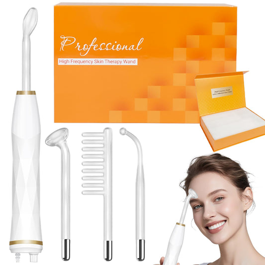 TUMAKOU Portable High Frequency Facial Machine - Orange High Frequency Face Skin Wand Device