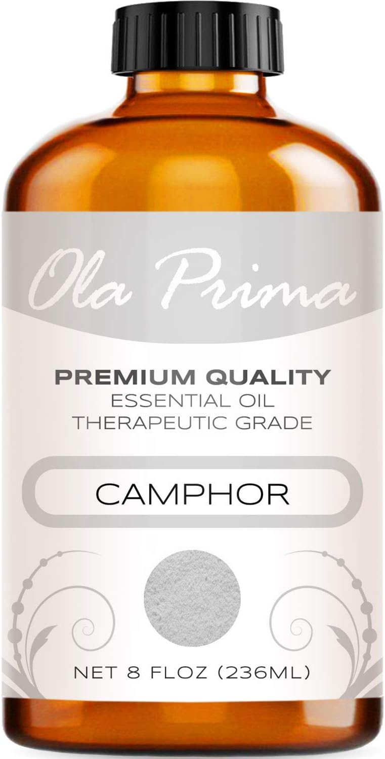 Ola Prima Camphor Essential Oil – Bulk Aromatherapy Oil (8 Fluid Ounces)