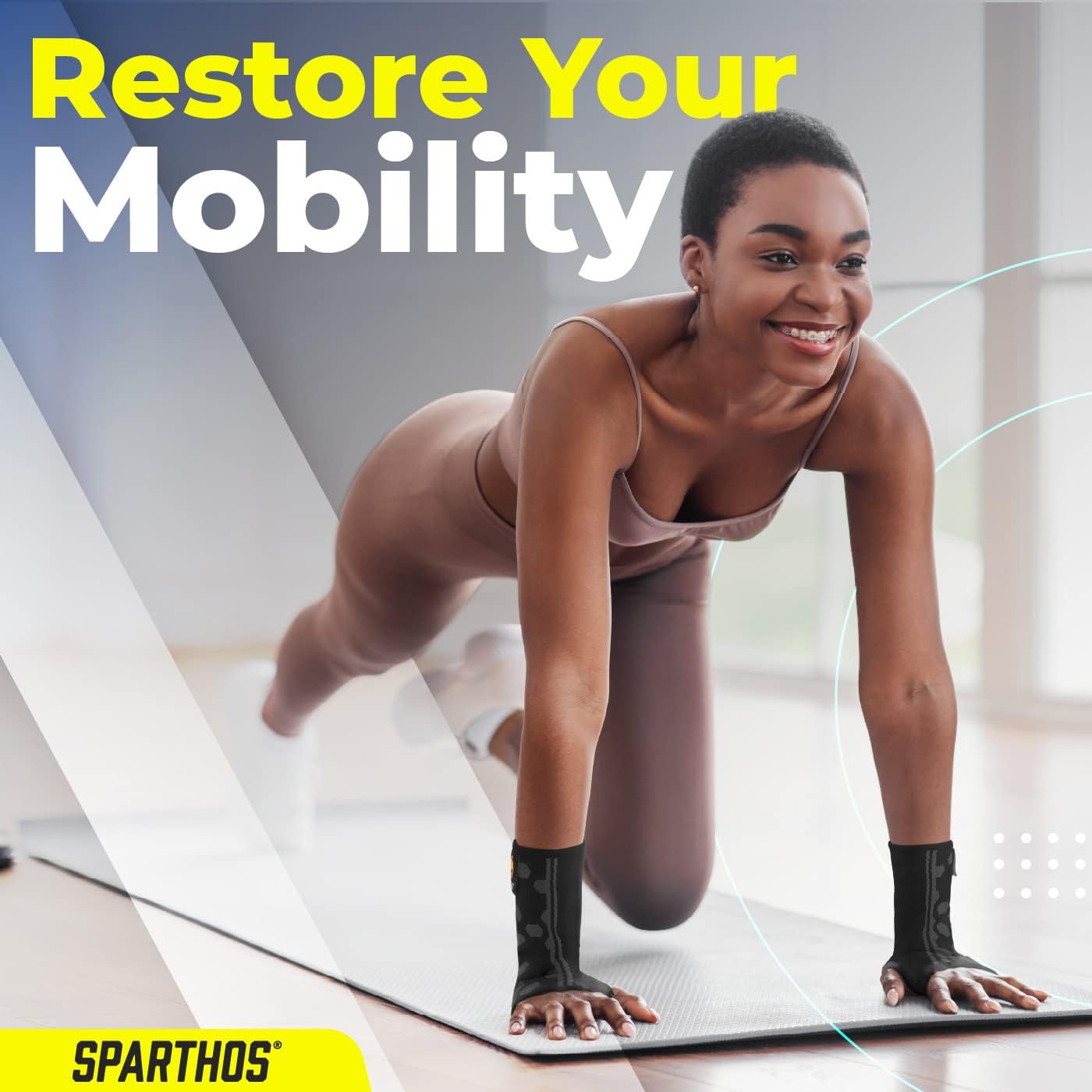 Sparthos Wrist Support Sleeves (Pair) – Medical Compression for Carpal Tunnel and Wrist Pain Relief – Wrist Brace for Men and Women – Made from Innovative Breathable Elastic Blend