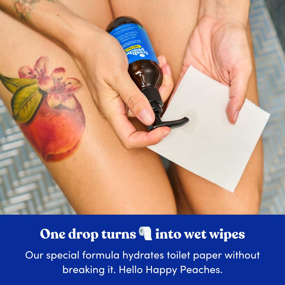 Toilet Paper Gel, Wet Wipe Alternative – Flush-Safe, A Cleaner Way to Wipe – Toilet Paper Spray (Blue Pocket, Starter with Pocket) – 4.4 oz