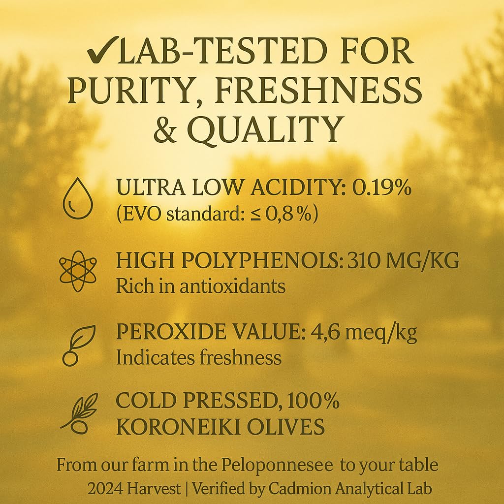Yialós Extra Virgin Olive Oil from Greece – 2025 NYIOOC Winner | Small Batch, Single Estate, 100% Koroneiki | Cold Pressed, High Polyphenols | 500 mL Glass Bottle