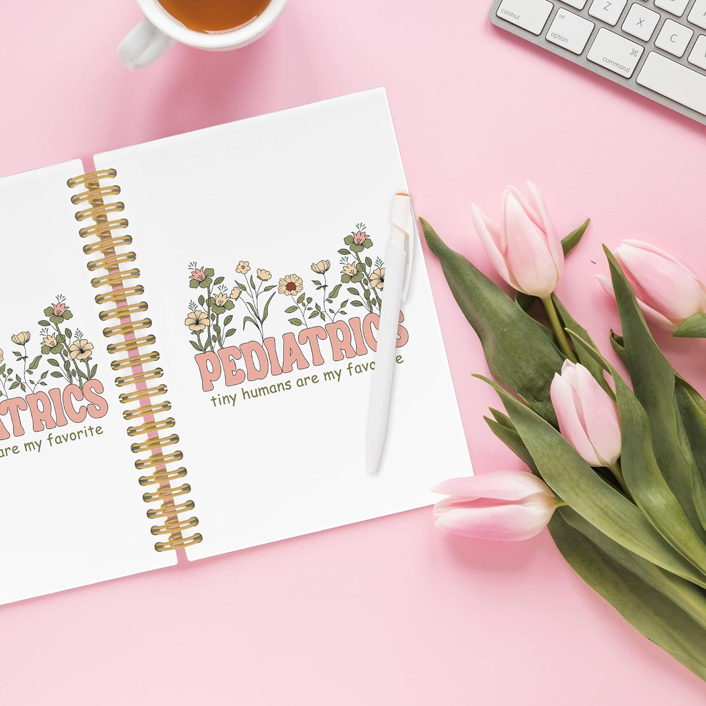 Pediatric Nurse Spiral Notebook, Nurse Appreciation Gifts Journaling Notebooks for Women Dector, Pediatric Nursing Hardcover Journals for Office 160 Pages 5.5 x 8.3 Inch, Gifts for Nurses Female