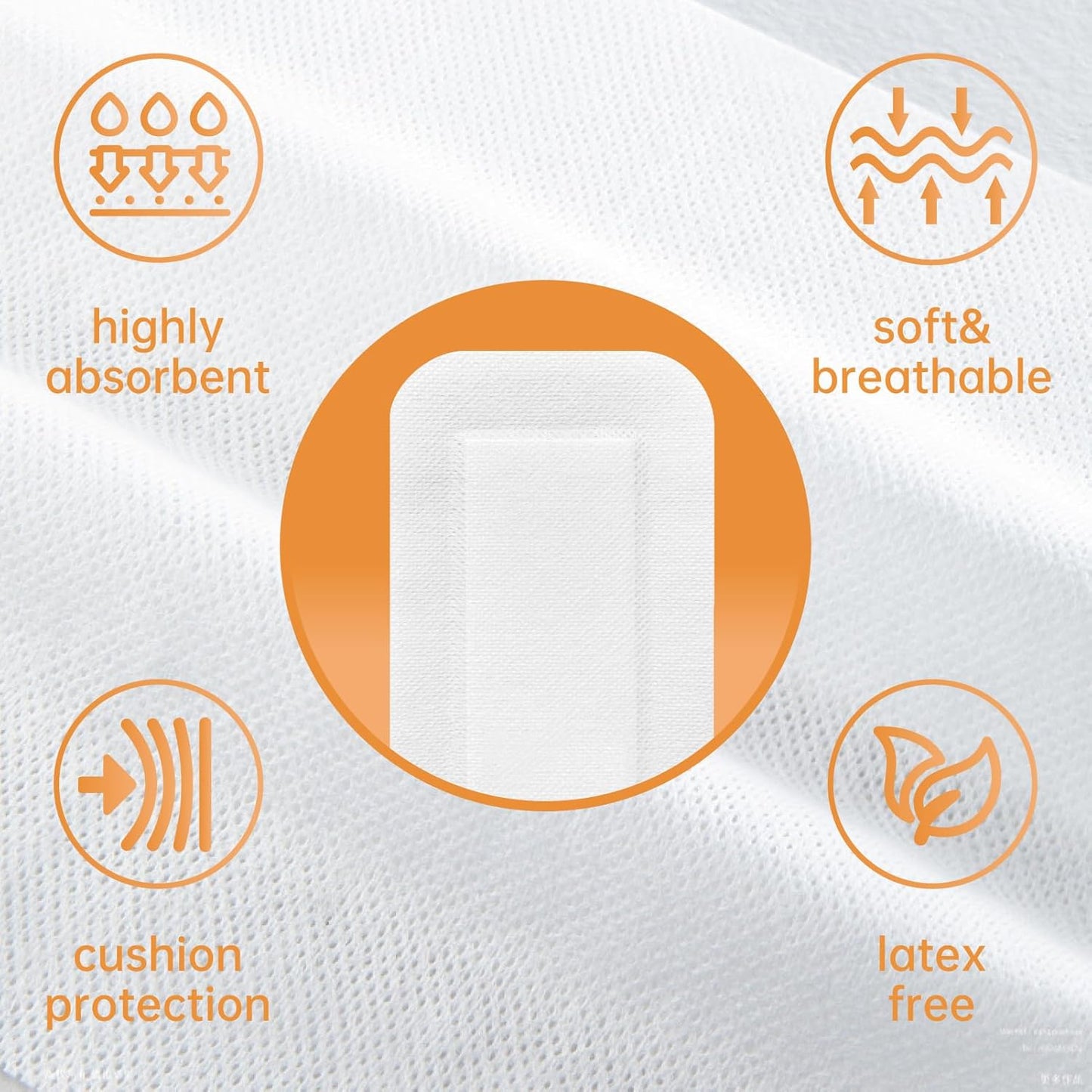 Carbou Island Dressing Bordered Gauze 4"x10" - 25 Sterile Individually Wrapped Pads | Non-Stick Center with Water-Resistant Adhesive Border | Medical Grade Non-Woven Backing for Wound Care & First Aid