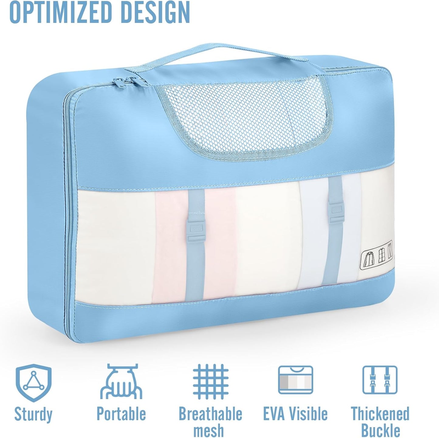 Veken 10 Set Packing Cubes for Travel Essential, Suitcase Organizer Bags in 4 Sizes, Carry-On Luggage Accessories with Large Laundry & Hanging Toiletry Bag, Must-Have for Airplane, Road Trip & Camping