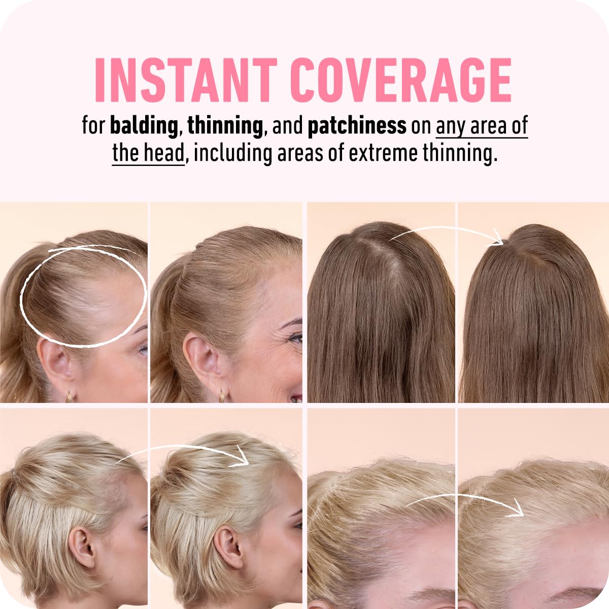 BOLDIFY Hairline Powder - Root Touch Up Hair Color for Gray Coverage - Bald Spot Concealing Hair Powder for Women & Men - 48-Hour Stain-Proof - Medium Blonde