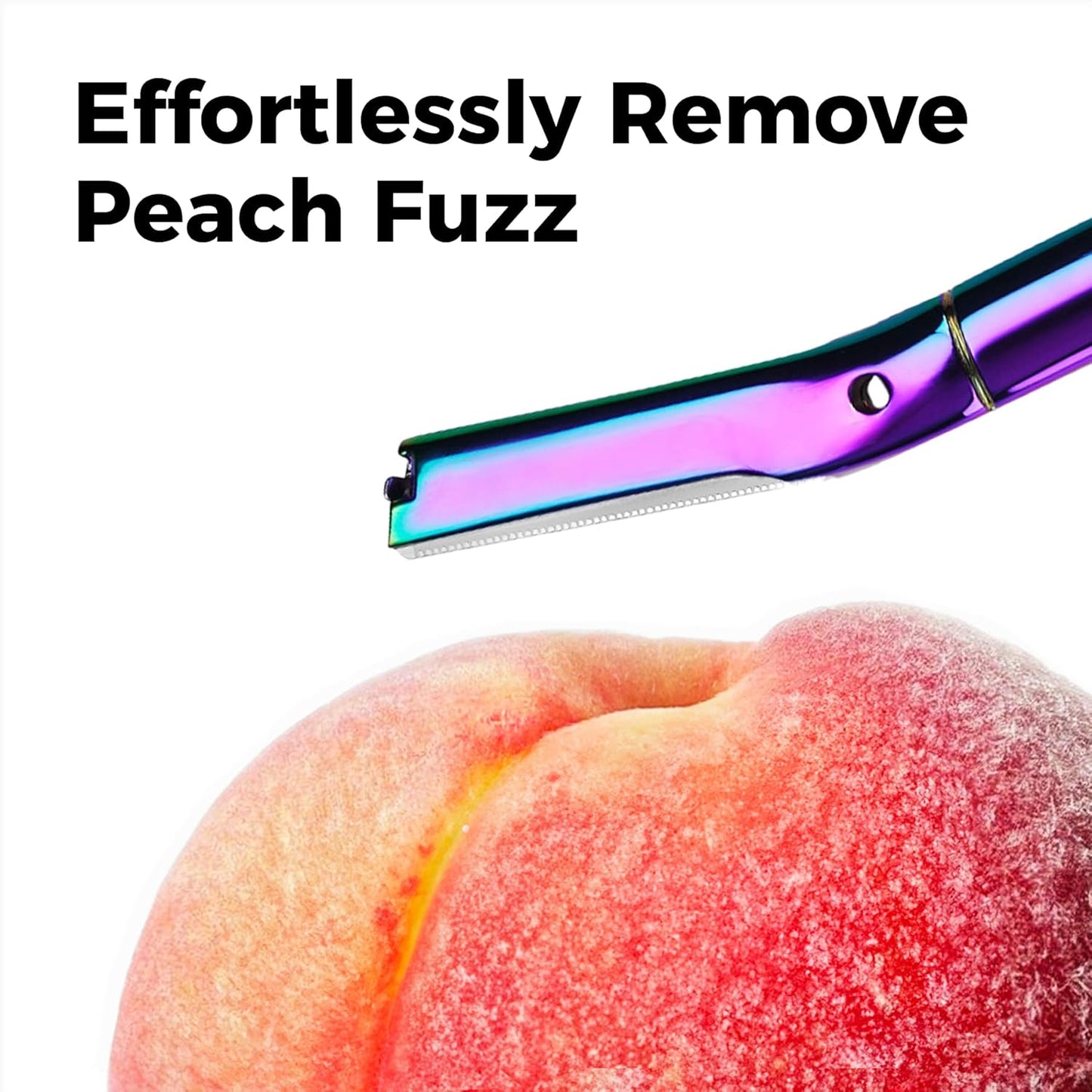 ZOMCHI Dermaplane Razor for Women Face, Premium Facial Razor & Eyebrow Razor, Dermaplaning Tool with Metal Handle, Removes Peach Fuzz, Exfoliates Skin, 11 Blades (Rainbow)