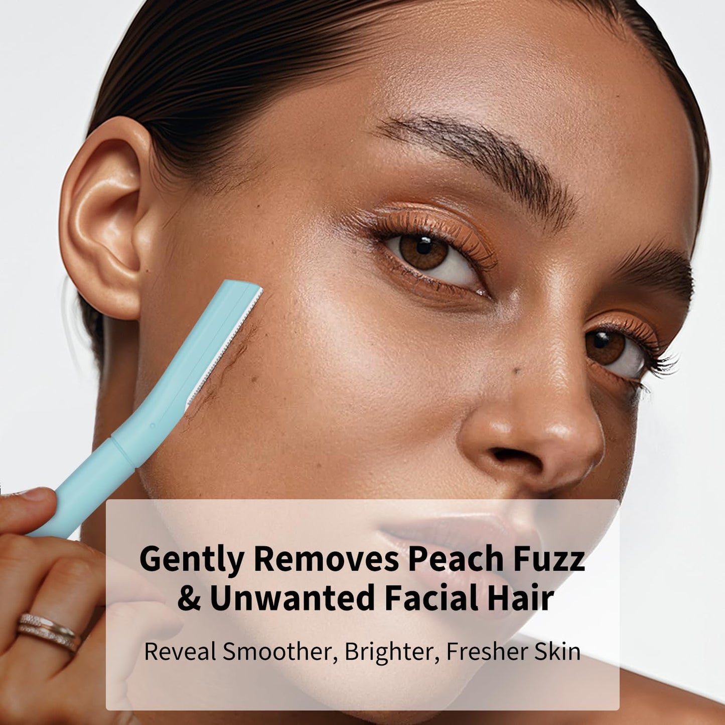 Precision Dermaplane Razor, Face Razors for Women and Men, Eyebrow Razor, Dermaplaning Tool, Peach Fuzz Remover, Skin-friendly Microblades with Protective Cap