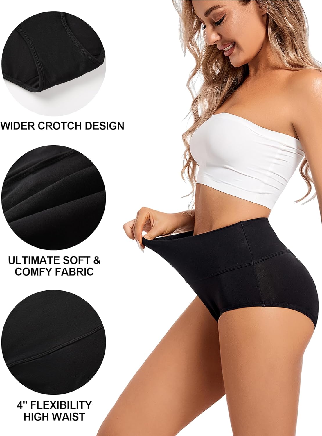 EcoPeriod Period Underwear for Women Heavy Flow High Waist Postpartum Underwear Menstrual Leakproof Period Panties