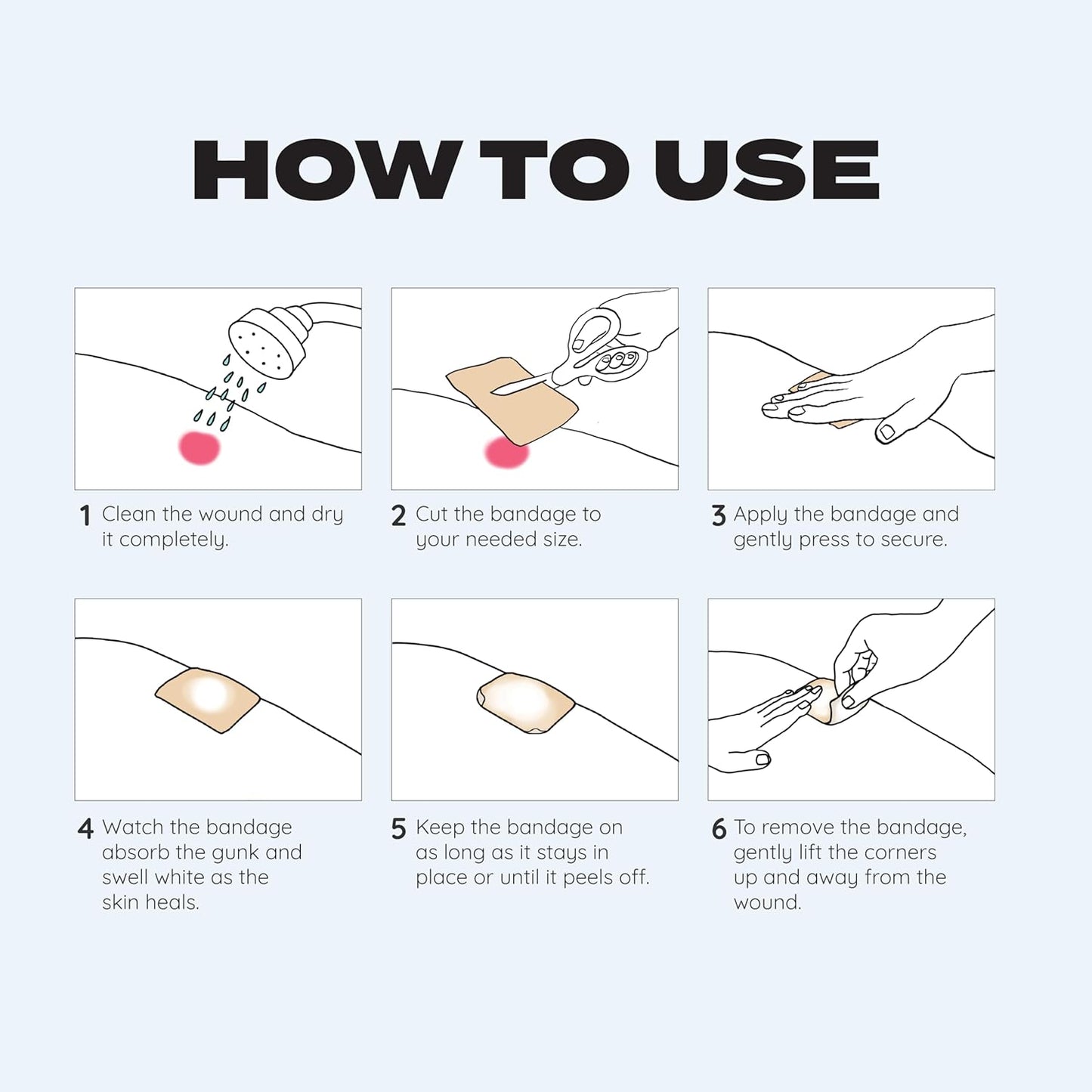 SUPERBAND Premium Hydrocolloid Bandages HSA FSA Eligble Waterproof Wound Dressing by MakeItSkin | Thin, Fast Healing, Scar Reducing for Scratches, Cuts, Burns, Blisters, Fissures, Road Rashes