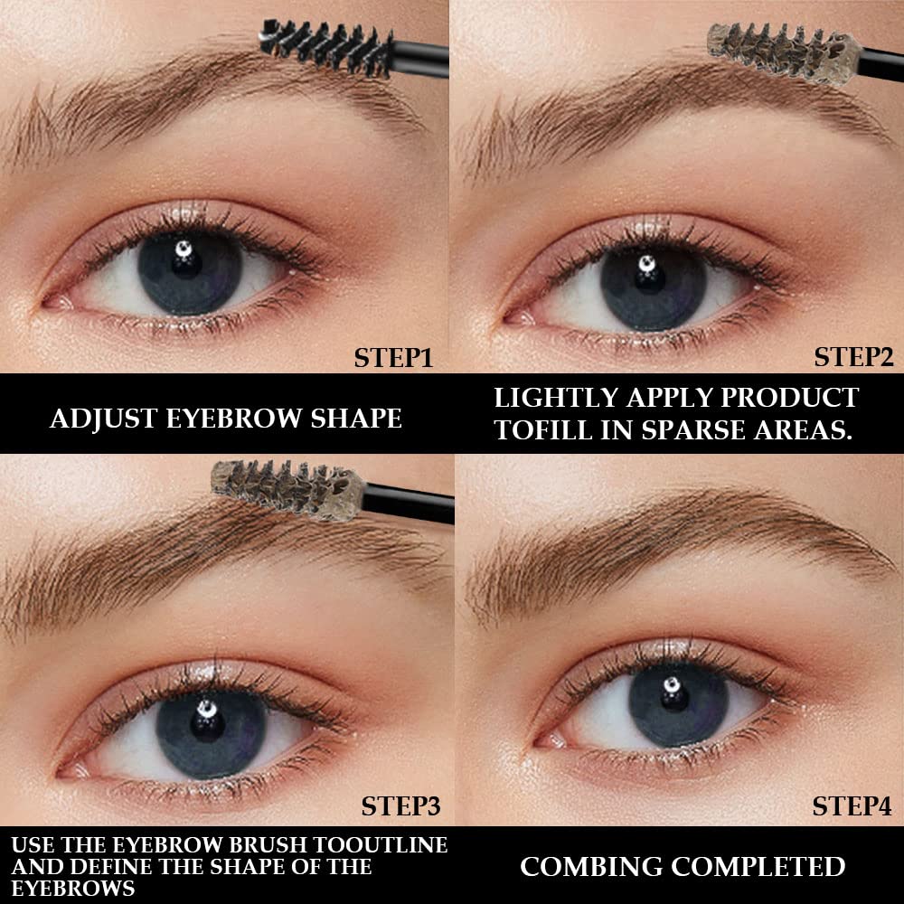 Kaely Thickening Brow Mascara,Tinted Eyebrow Gel Waterproof,Eyebrow Color Makeup,Brow Fast Sculpt,Vegan,Cruelty Free,maquillaje gel para cejas a prueba de agua,01 Taupe