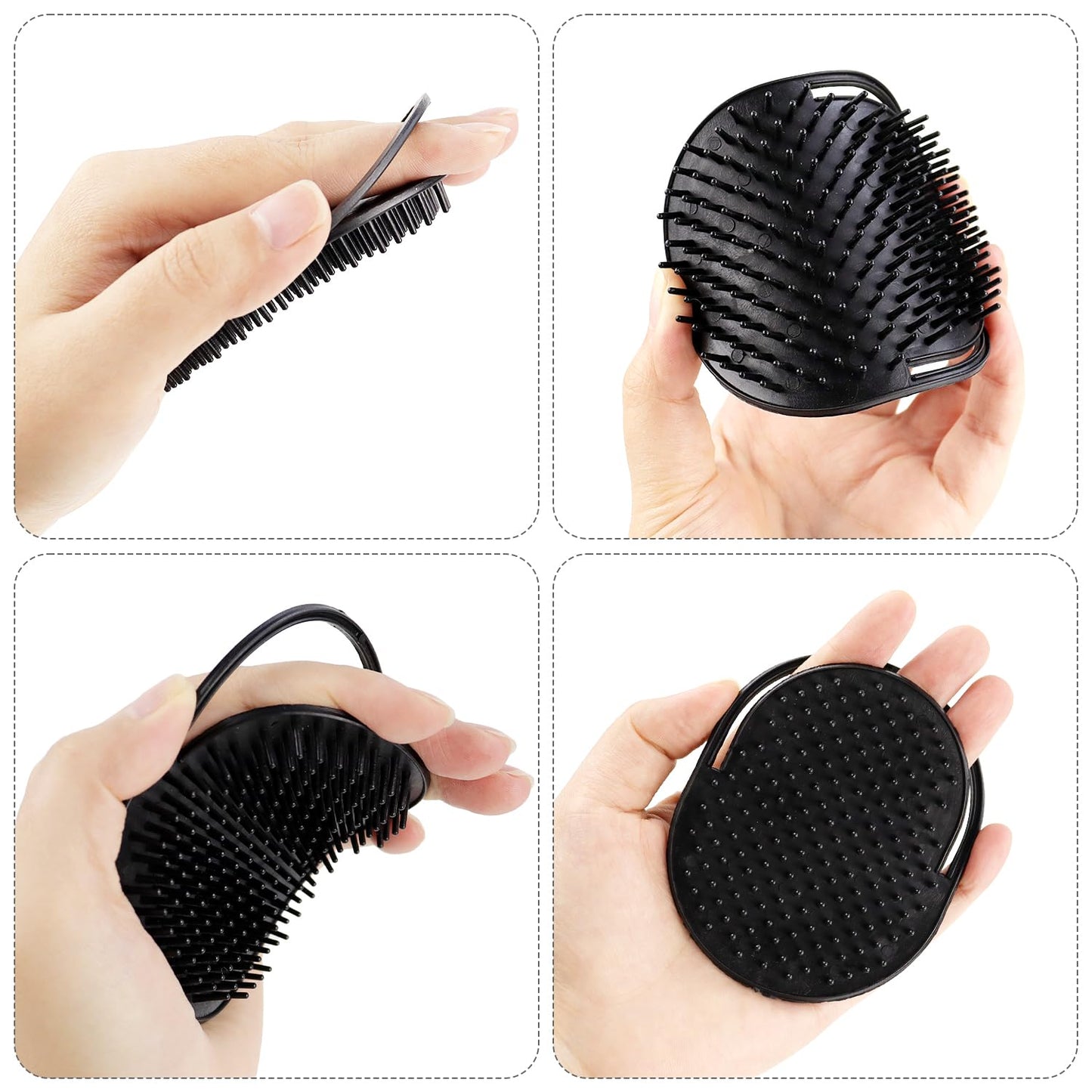 Pocket Palm Combs, Massager Hair Brush Comb Palm Combs for Men Beard Brush, Black pocket brush (10 Pcs Palm Type)