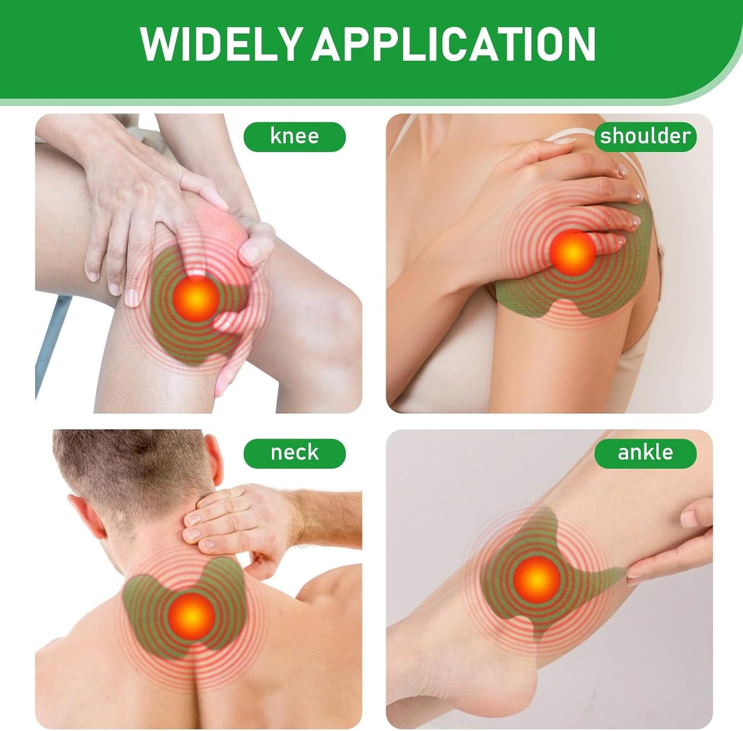 84Pcs Knee Patches, Warming Herbal Patches Wormwood Extract Sticker Heat Patches for Knee, Back, Neck, Shoulder