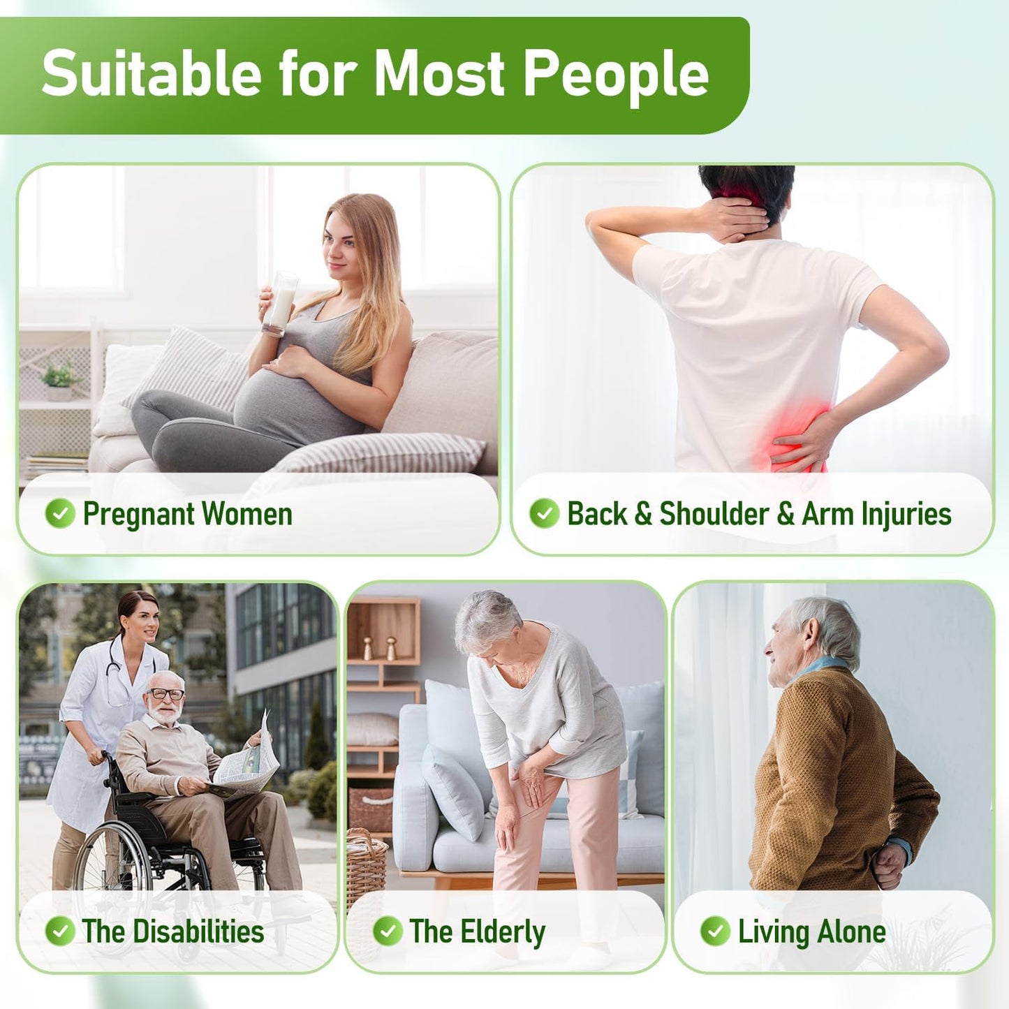 Fanwer 3 in 1 Lotion Applicator for Back Self Elderly & Back Bath Brush for Shower for Men and Women with Long Handle, 18.9in Curved Long Handled Shower Body Brush, Back Scrubber for Shower