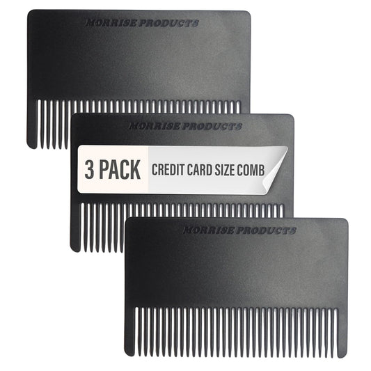 3 Pack Mini Hair & Mustache Styling Comb Kit - Anti-Static Portfolio Combs for Men's Beard Care, Grooming and Detangling - On-The-Go