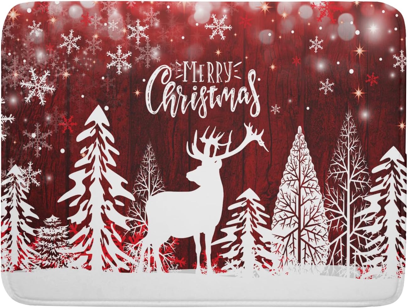 Merry Christmas Dish Drying Mats for Kitchen Counter 18x24 Inch Christmas Tree Kitchen Mat Reversible Absorbent Dish Drainer Farmhouse Dish Mats Drying Pad Dish Drainer Rack Mats for Winter Christmas