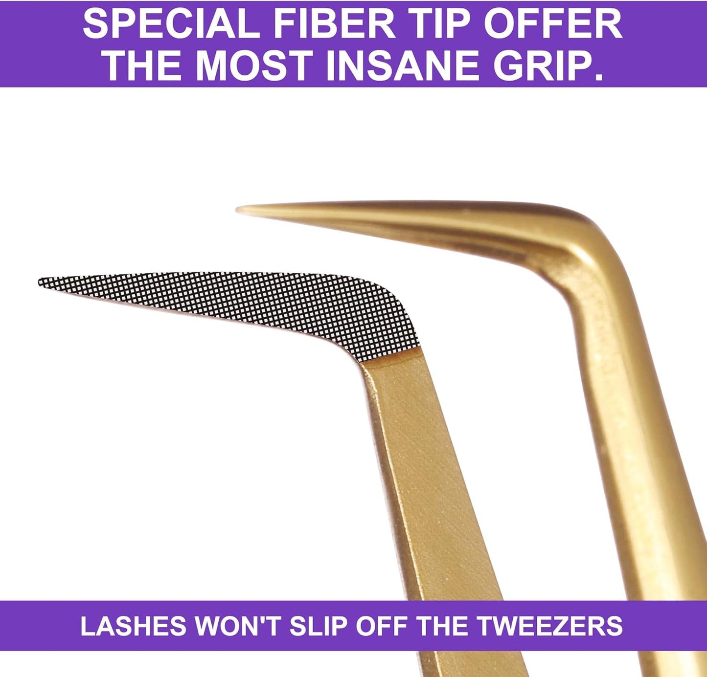 Fiber Tip Lash Tweezers For Eyelash Extension 4 Pcs Tweezers Professional Artist Tech Work Kit Tools,Best Volume Eyelash Lashes Extensions Precision Supplies Boot Volume 90 45 Degree(Black)