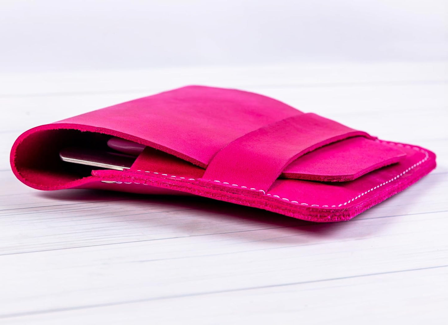 Leather Manicure Set Case Grooming Kit Organizer (Red)