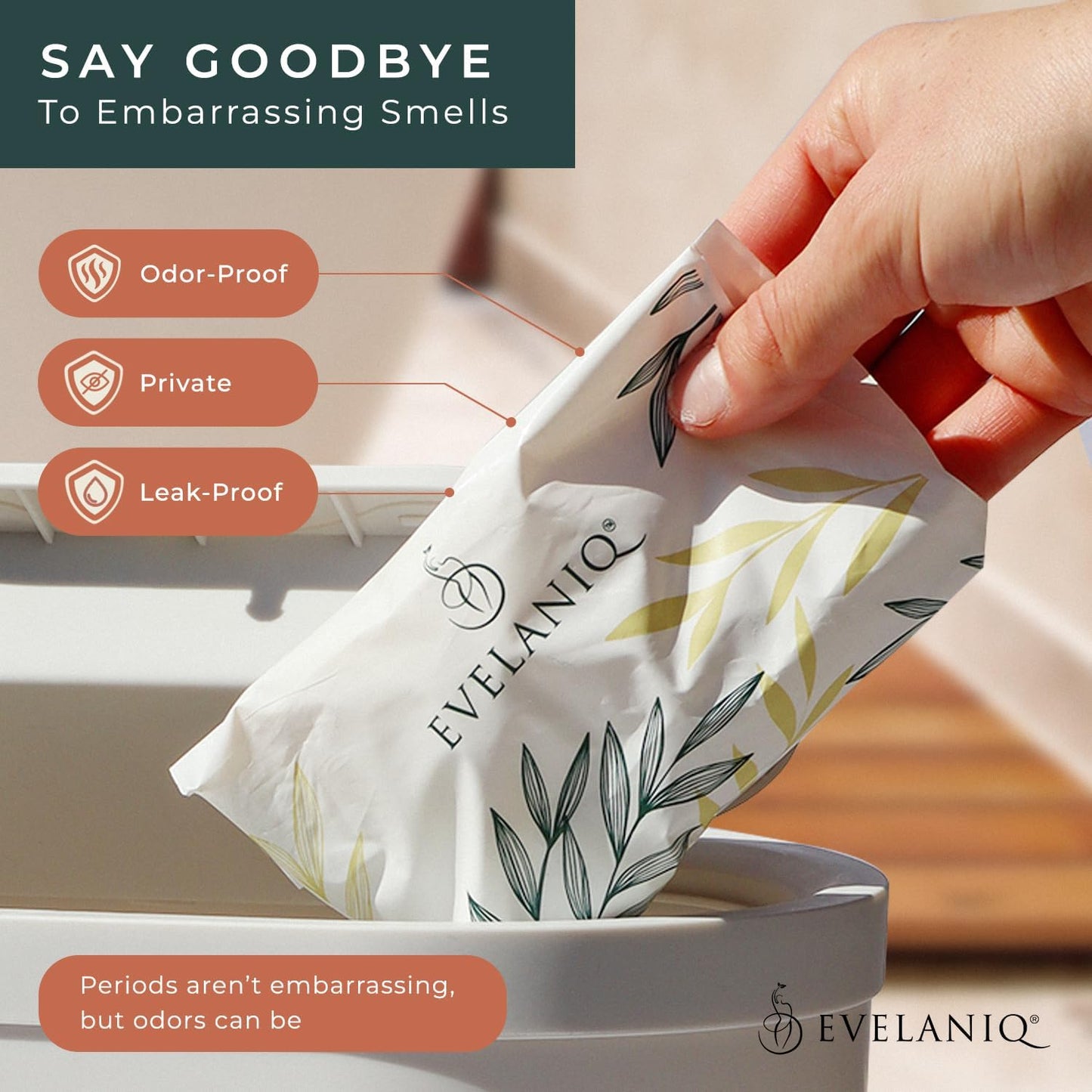 Sanitary Napkin Disposal Bags (150 Count). Private, Leak & Odor Proof Tampon & Pad Disposal Bags