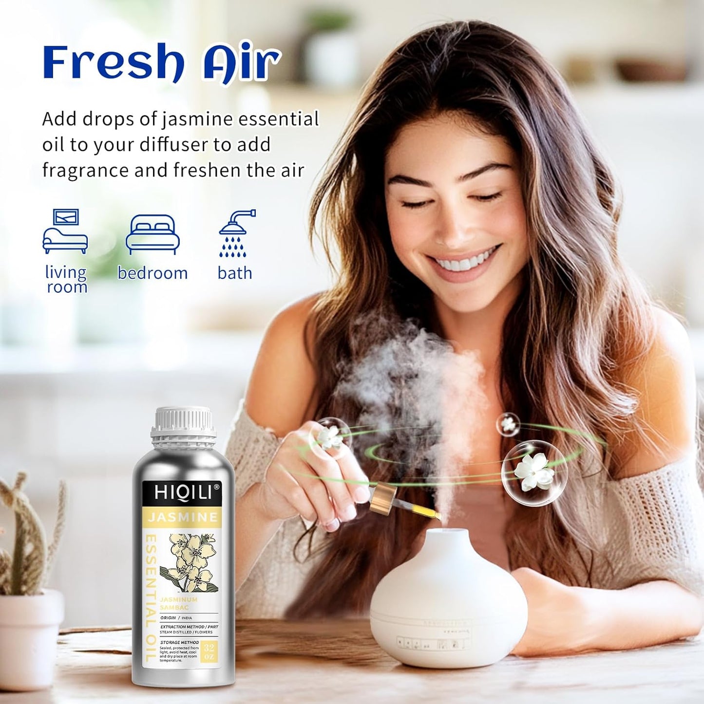 HIQILI 32 Fl Oz Jasmine Essential Oil - 1000ML