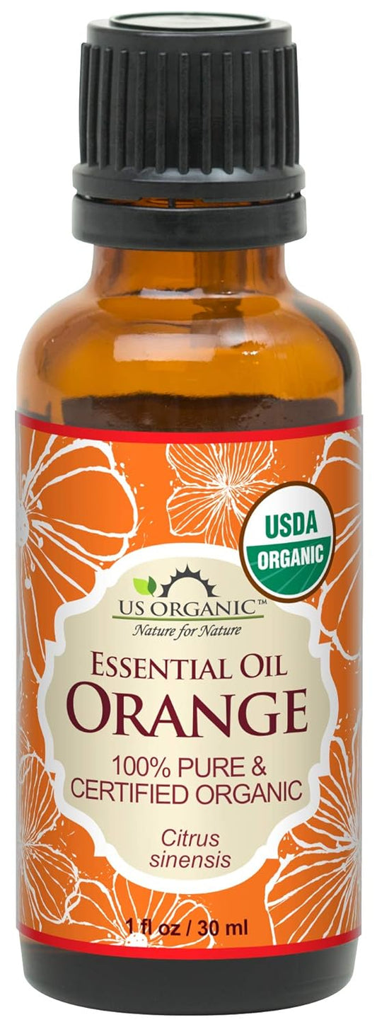 US Organic 100% Pure Sweet Orange Essential Oil - USDA Certified Organic (30 ml / 1 fl oz, Sweet Orange)