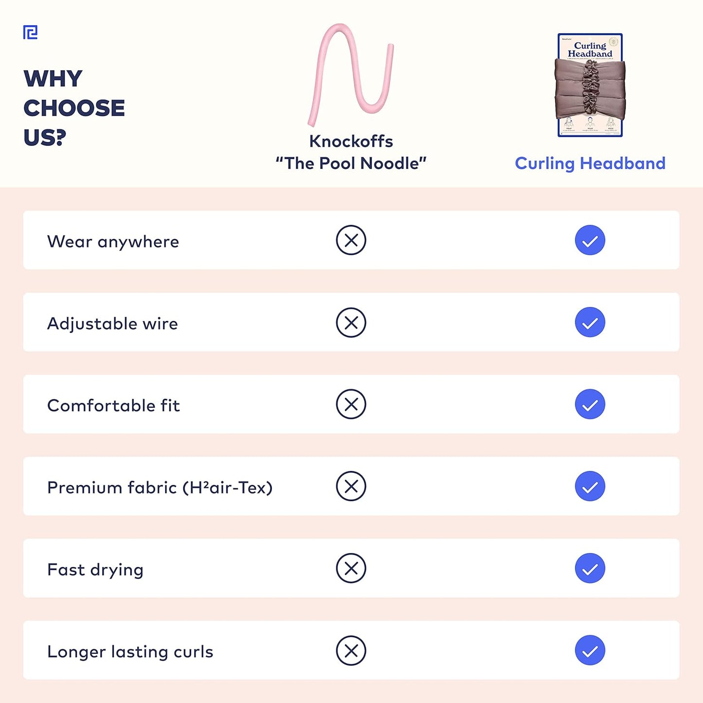 RobeCurls Heatless Hair Curler Set - Satin Curling Headband for Natural, No-Heat Curls - Sleep in Overnight Styling Tool with 2 Scrunchies - Easy & Gentle on Hair (Mauve)