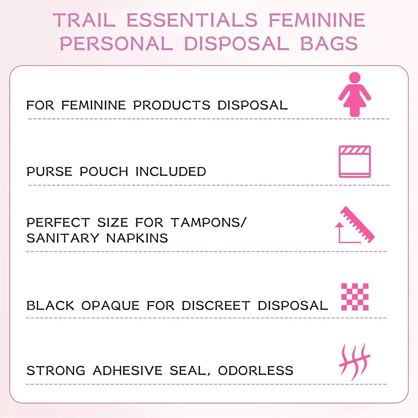 Sanitary Napkin Disposal Bags, 120 Pcs Silver Feminine Sanitary Napkin Storage Bag, Sealed Opaque for Privacy, Block Odors