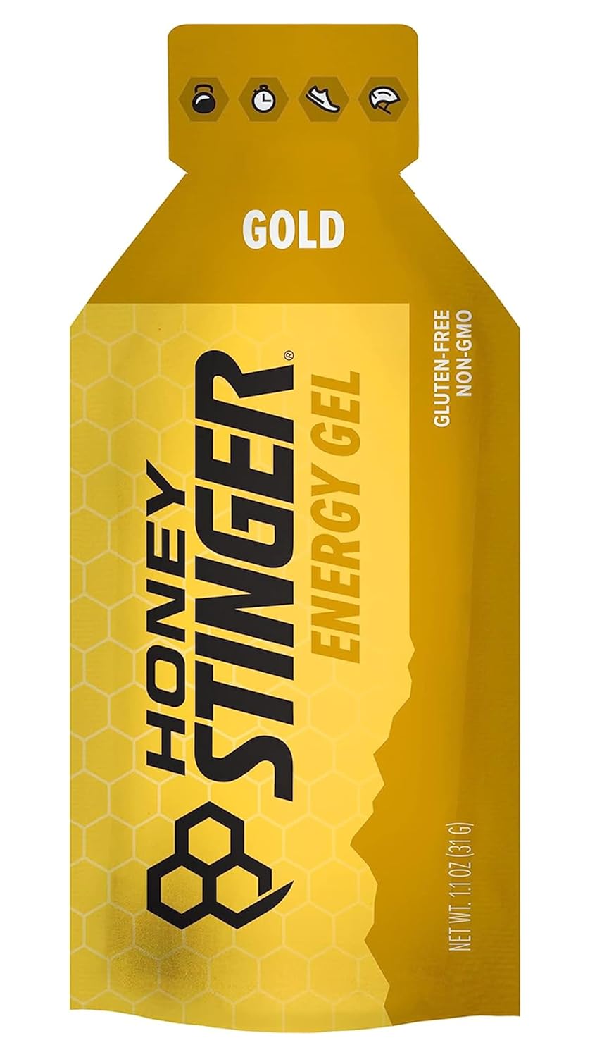 Honey Stinger Gold Energy Gel, Gluten Free & Caffeine Free, for Exercise, Running and Performance, Sports Nutrition for Home & Gym, Pre and Mid Workout, 24 Pack, 26.4 Ounce