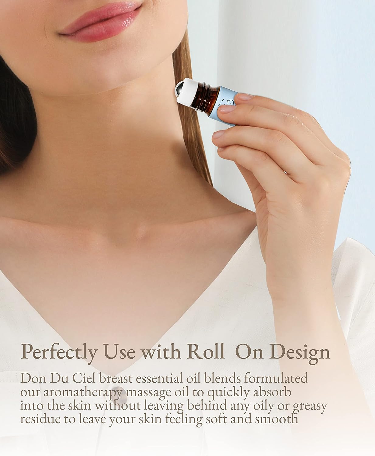 Essential Oil Roll On Blend, Orchid Oil Gift Set, Well-Being, Body Care, Massage, Relaxing, 6 Pack, 0.17oz, Elegant White