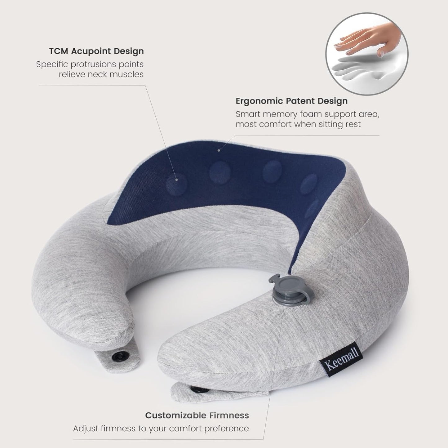 Inflatable Travel Pillow, Upgraded Travel Neck Pillow for Airplane Neck Support Sleeping - 3rd Generation, Double Comfort Plane Pillow - Portable Travel Essentials